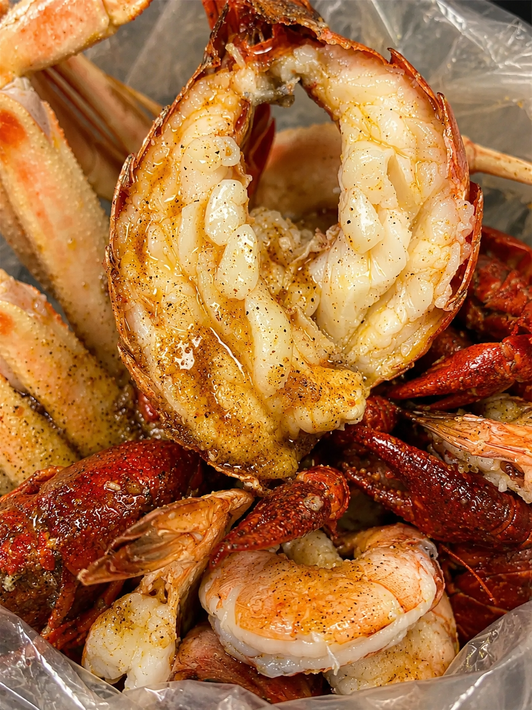 Lobster Tail Seafood Boil at Union Seafood, Seafood Restaurant in Troy